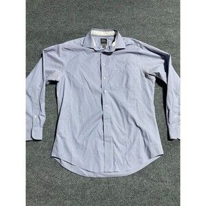 Jos. A. Bank Traveler Button Down Shirt Mens 16.5 Long Sleeve Blue